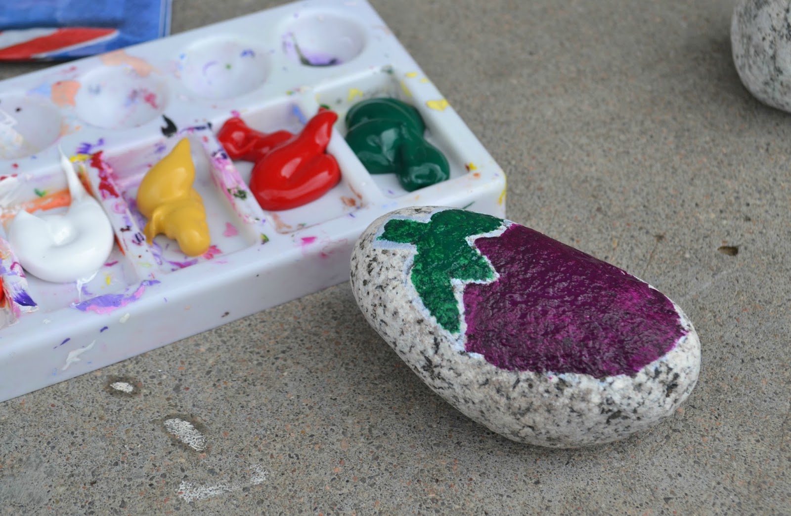 Hand-Painted River Stone Garden Markers - Building Our Story