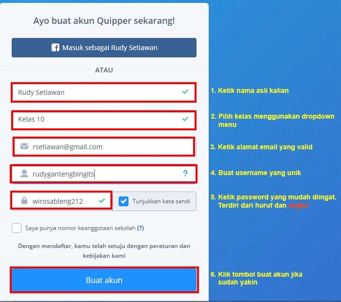 How to Cara mendaftar Quipper learn Siswa