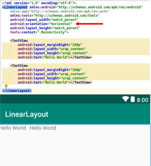 Android Studio : Belajar Linear Layout Vertical dan Horizontal Komponen