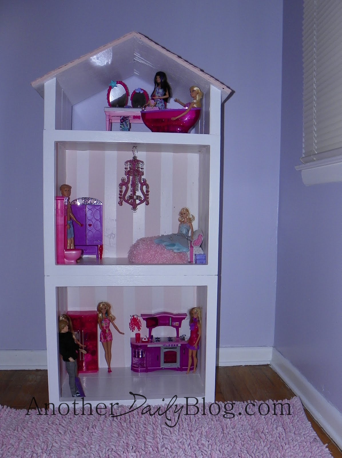 Another Daily Blog Homemade Barbie House out of Re purposed 70's