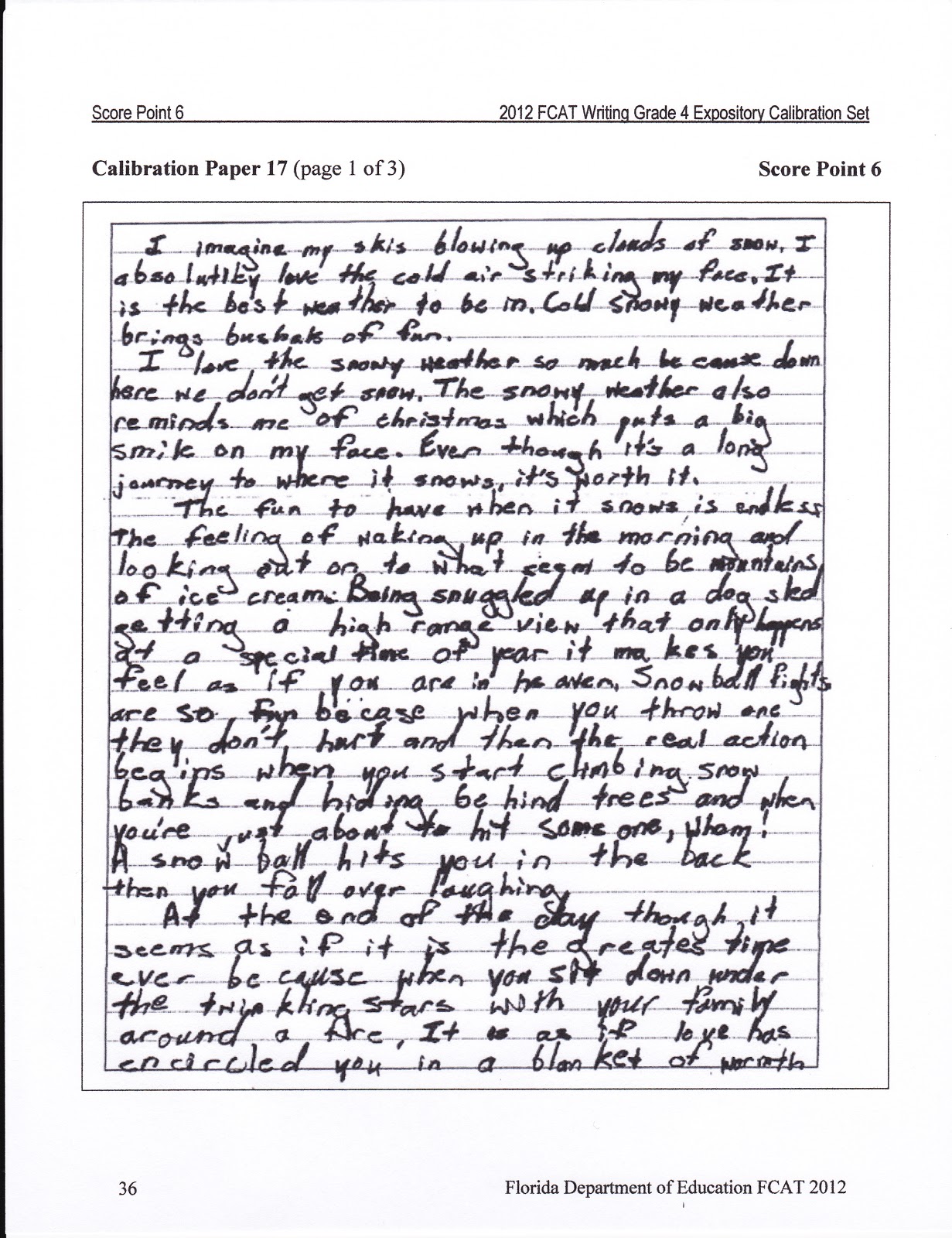 Grade 4 Writing Rubric Florida Fsa Thesisvideo web fc2