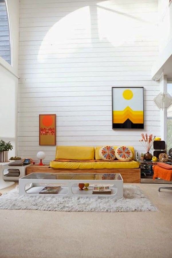 Color design in the living room and home furnishing trends 2015