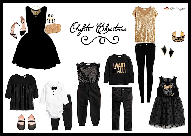 Moda: Oufits navideños black gold