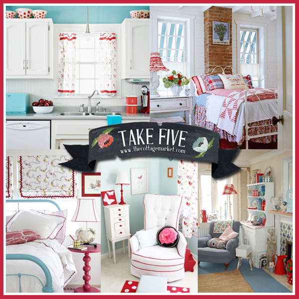Take 5: Aqua and Red Cottage Style Decor - The Market