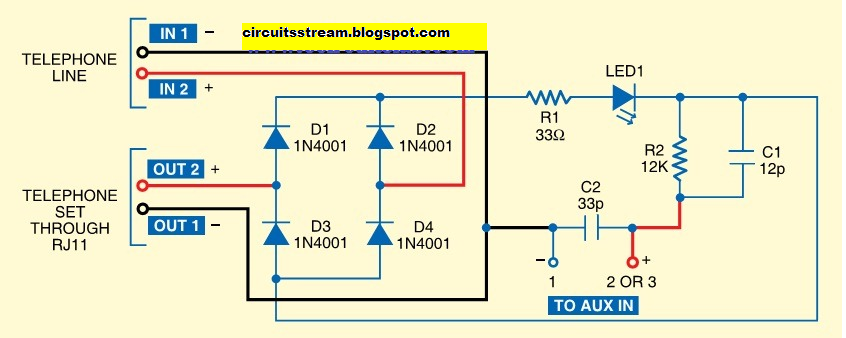 Landline Phone Circuit Diagram