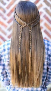 Semi recogido con cuatro trenzas