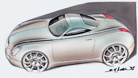 Lexus SC430, Toyota Soarer Z40, szkic, koncept
