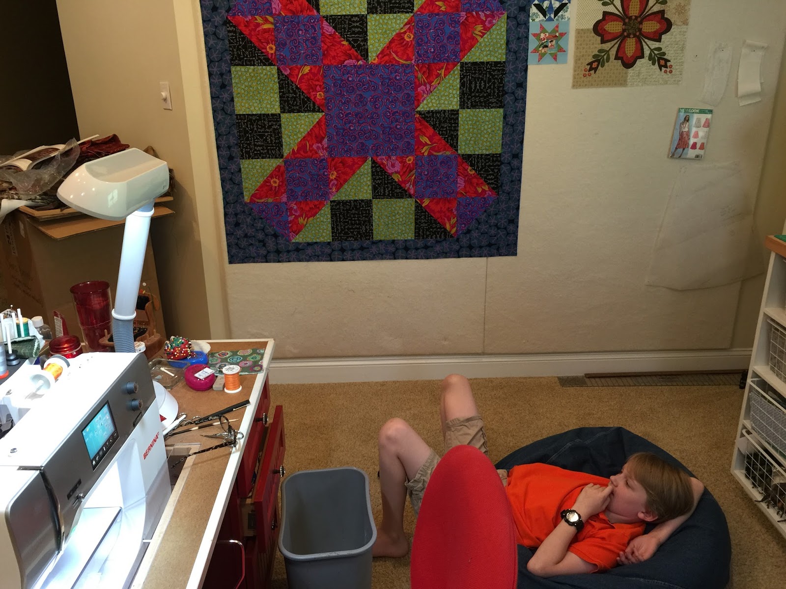 Rebecca Grace Quilting Moving Right Along Backing Fabrics Selected