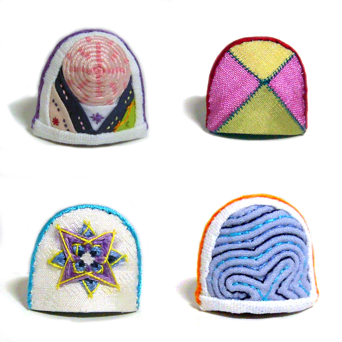 RimKim Studio [Thimble] Set of 4 Thimbles Korea Traditional Sewing