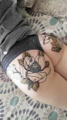 Stunning Flower Butt Tattoos