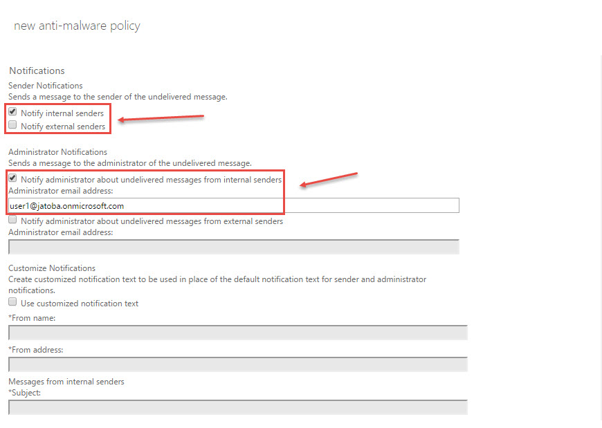 Configurando Exchange Online Protection O365 Malware Filter Michel