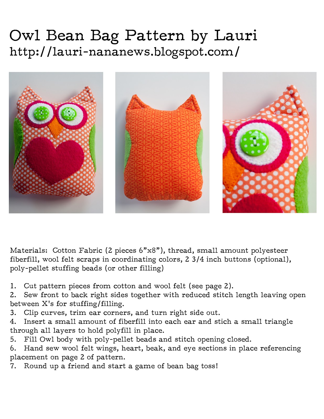 . July 25 Bean Bags!