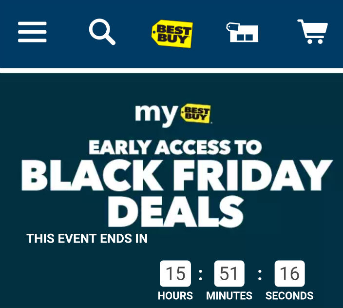 Best Buy Early Access to Black Friday Deals Available to All (Elite not required) Today Only ...
