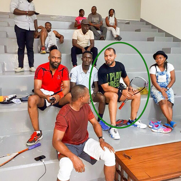 ramsey nouah plays squash