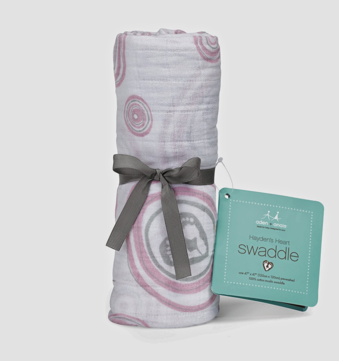 New Age Mama aden + anais "Hayden's Heart" Swaddle Blanket
