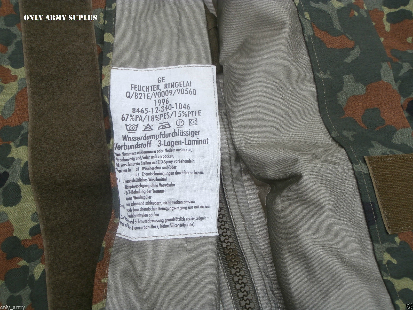 bingbabel German Army Goretex Sleeping Bag Cover in Flecktarn