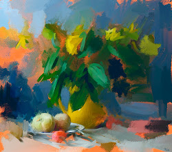 digital paint melissa painter corel still oil gallo painting brush paintings program impressionism photoshop late afternoon flowers flower wildflowers digitalart