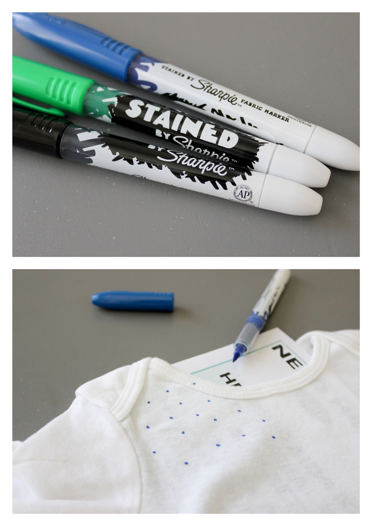 Sharpie Stained Markers - Making a Keepsake Baby Shirt - Pretty Handy Girl
