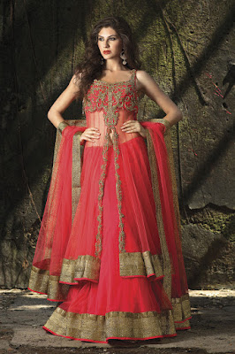 Red color is symbol of love and so wedding occasion needs lovely dress like this