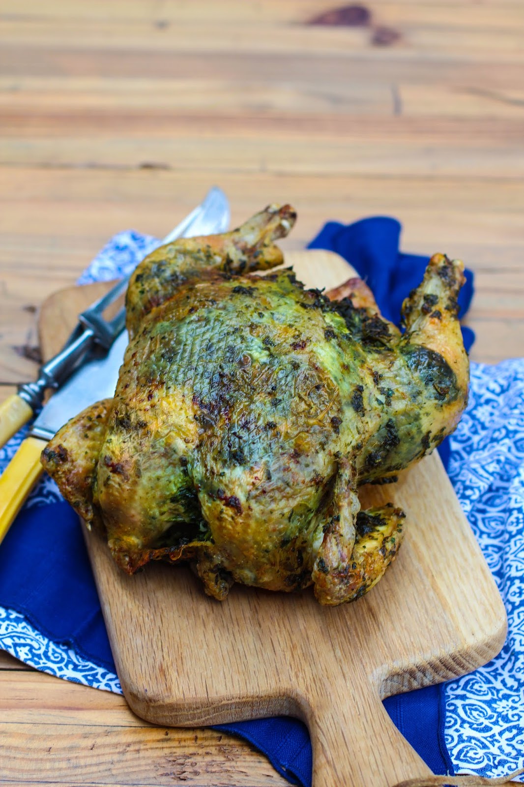 UndomestiKATEd The Best Lemon and Herb Roast Chicken and The Winner of