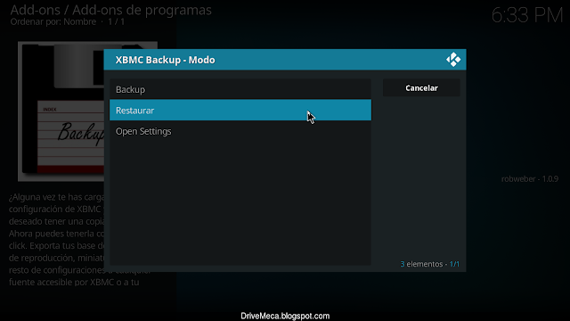 Seleccionamos Restaurar Seleccionamos Restaurar