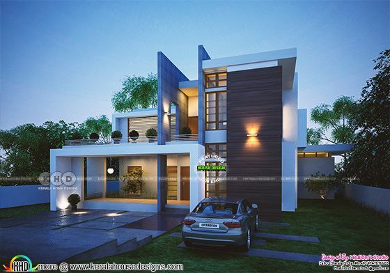 Awesome stylish contemporary 3 bedroom Kerala home