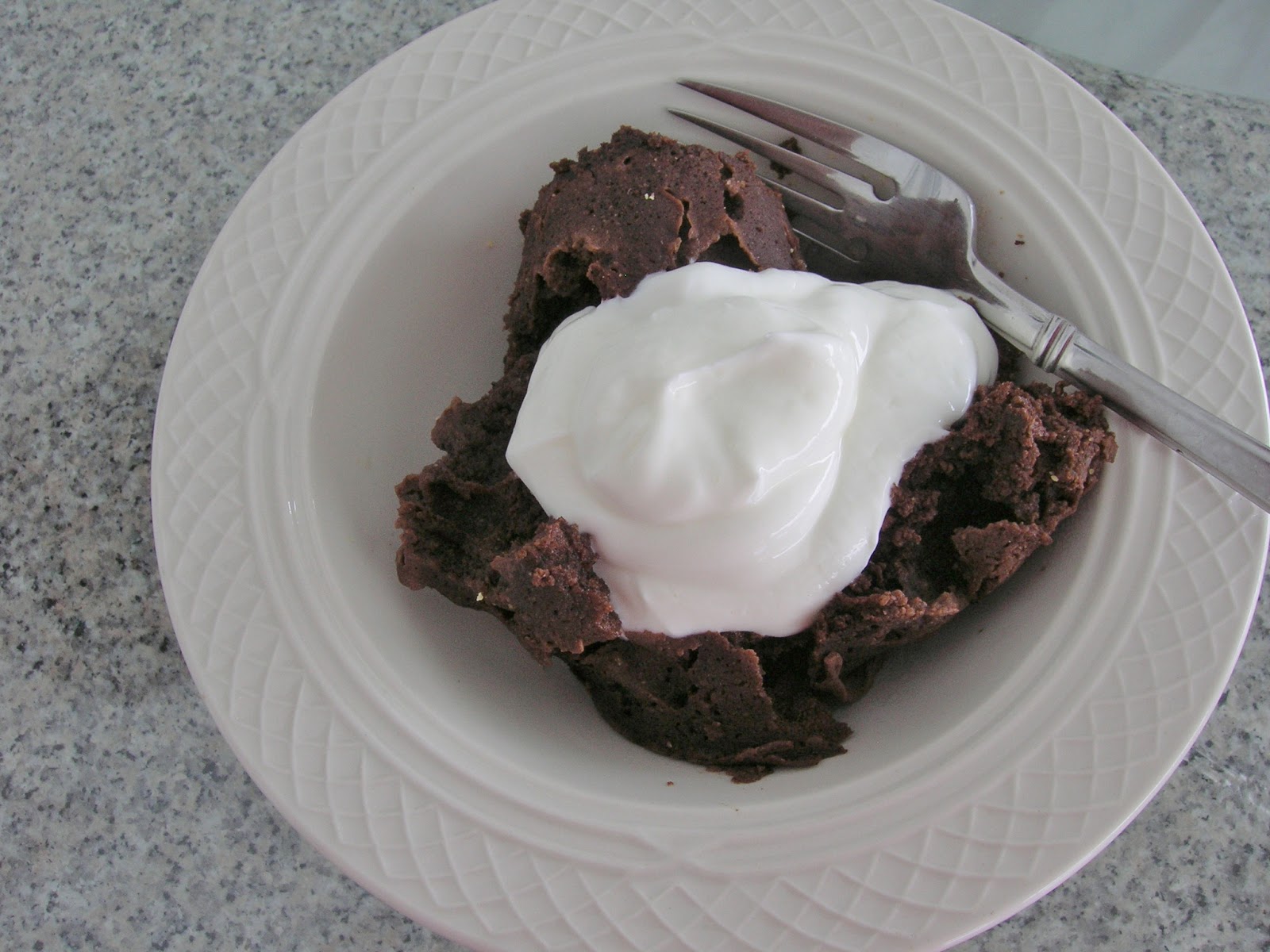 Lentil Chocolate Brownie Microwave Cake, gluten free