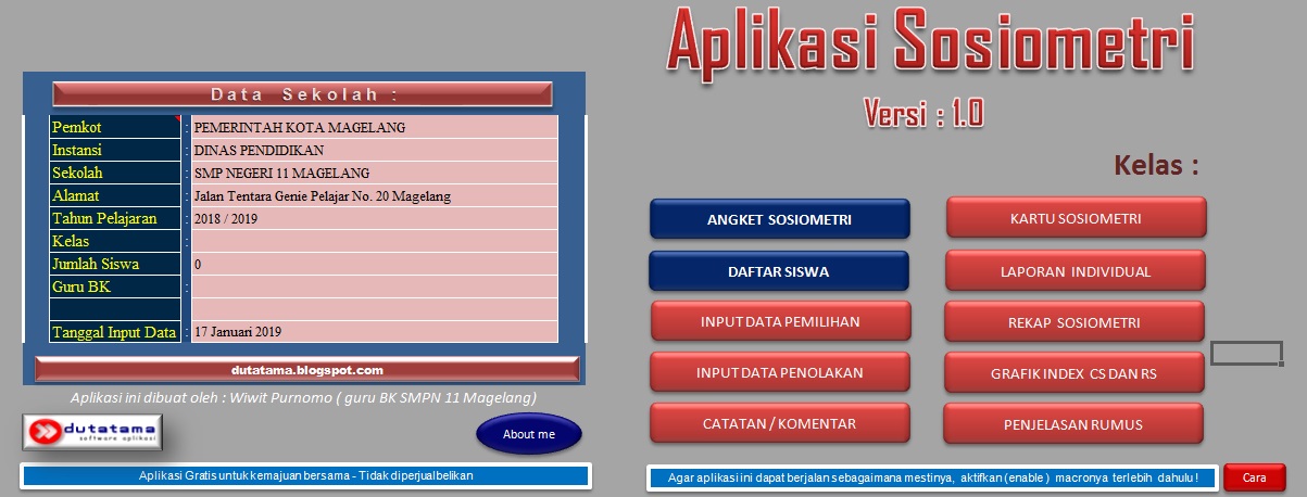 Dutatama: Aplikasi Gratis : Sosiometri