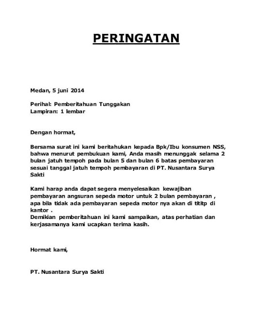 Contoh Surat Somasi Hutang Piutang Contoh Surat