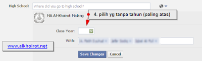 Cara Menghapus Tahun Lulus pendidikan Facebook