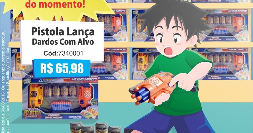 Pistola De Brinquedo lança Dardos Arminha Com Alvo - Feira Da