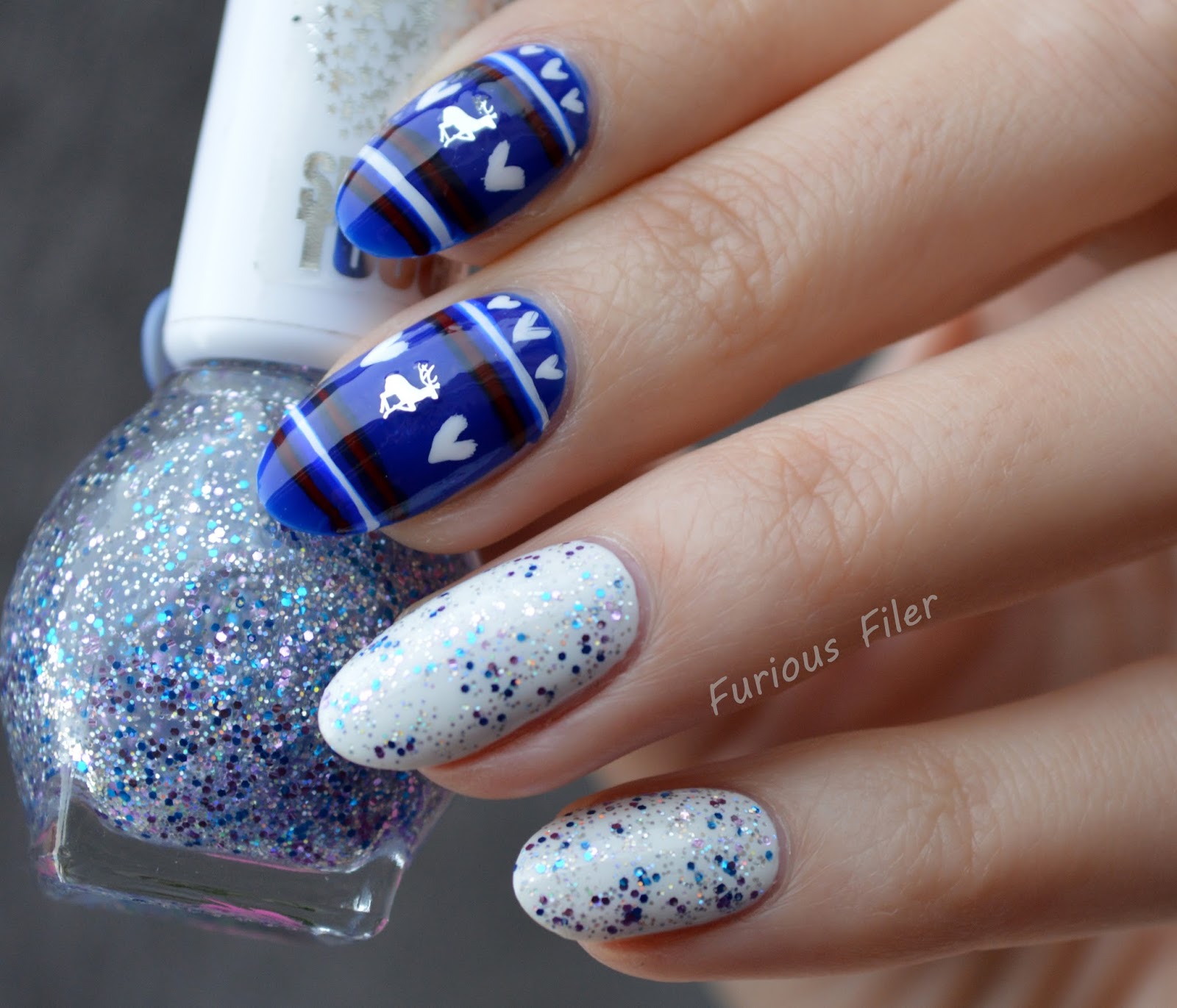 Fair Isle Inspired Nail Art FURIOUS FILER