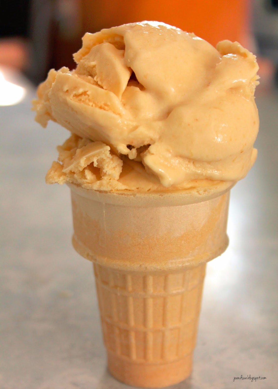 Jo and Sue Peach Ice Cream