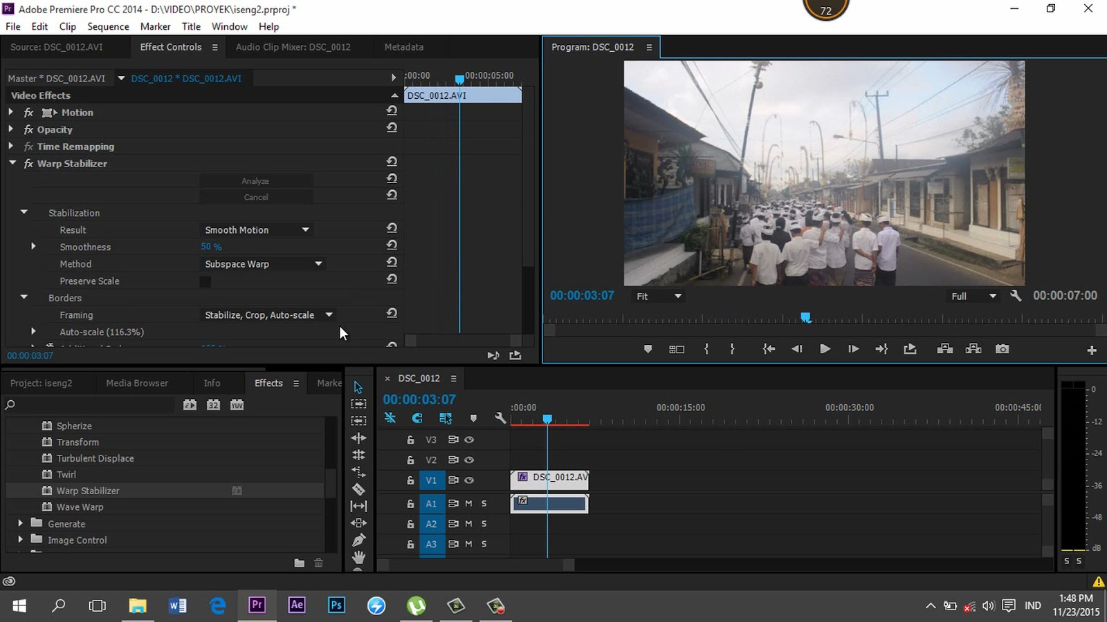 Данный проект сохранен в более поздней версии adobe premiere pro