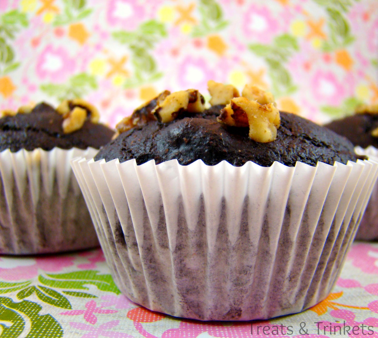 Treats & Trinkets Dark Chocolate Walnut Muffins