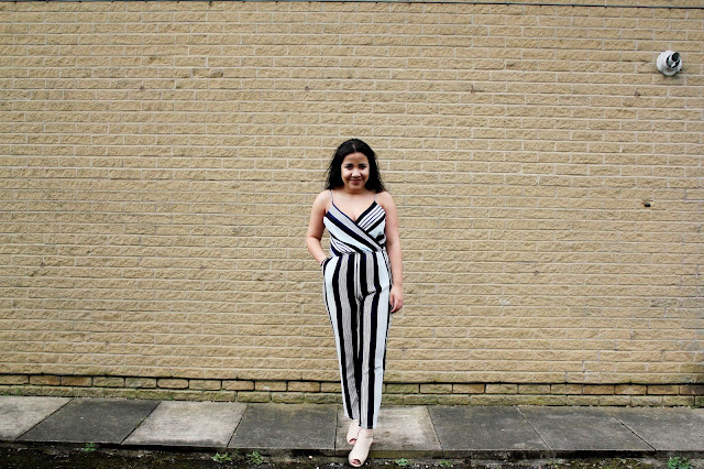 Ways to wear a striped jumpsuit