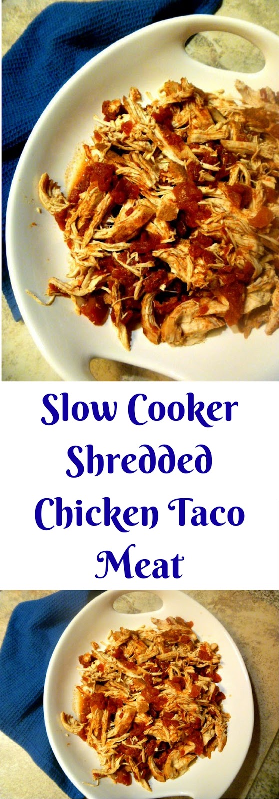 Slice of Southern Slow Cooker Shredded Chicken Taco Meat