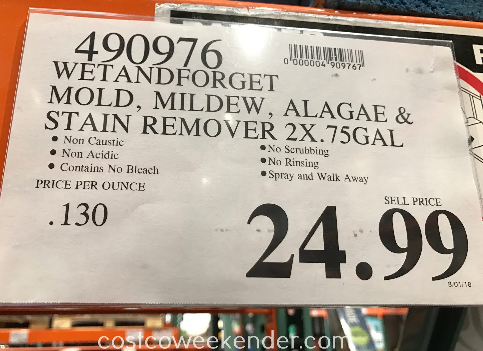 Wet & Mold Mildew & Algae Stain Remover Costco Weekender