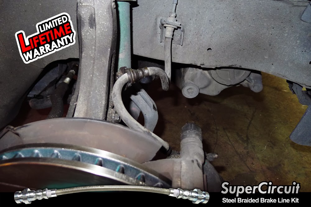 SUPERCIRCUIT Steel Braided Brake Lines Honda Civic EK Steel Braided