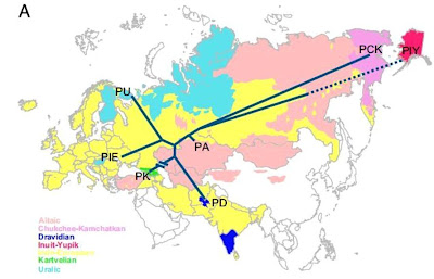 Deep common ancestry of Eurasiatic languages