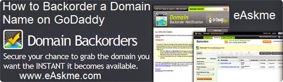 How to Backorder a Domain Name on GoDaddy : eAskme