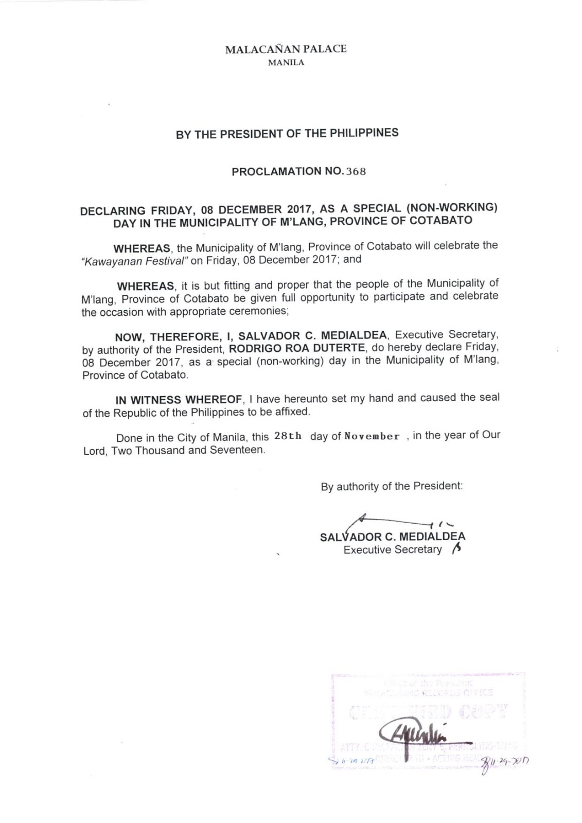 List Of Public Holidays In The Philippines 2021 Cebu 24 7 Proclamation