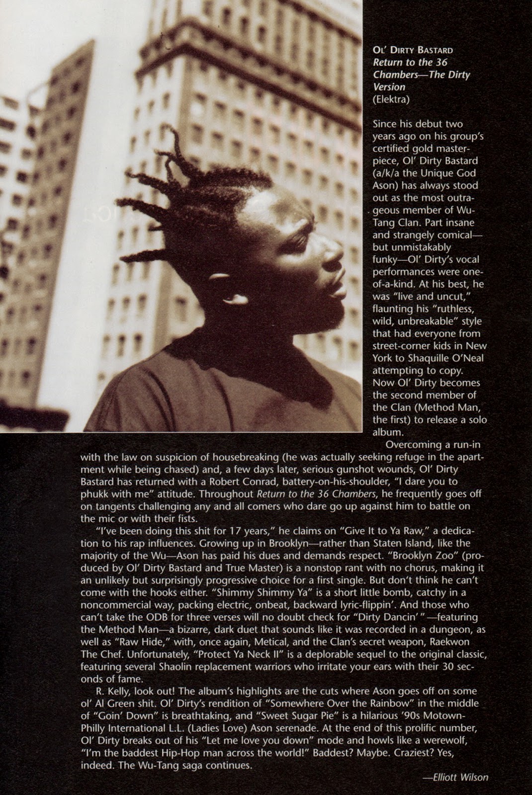 HipHop Nostalgia Ol' Dirty Bastard "Return to the 36 Chambers" (Rap