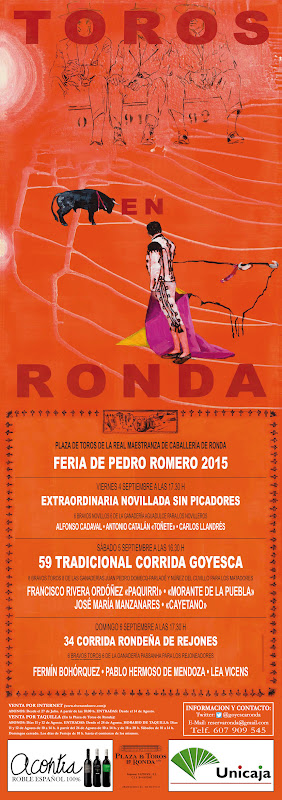RONDA - Cartel Taurino Feria de Pedro Romero 2015