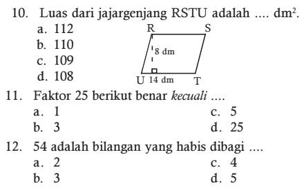 Kumpulan Soal Uas Matematika Kelas 4 Sd Semester 1 Kurikulum Ktsp Idn Paperplane