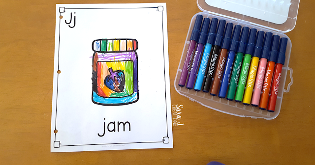 Letter J Activities that would be perfect for #preschool or #kindergarten. Art, fine motor, literacy and #alphabet practice all rolled into #Letter J fun. #sarajcreations