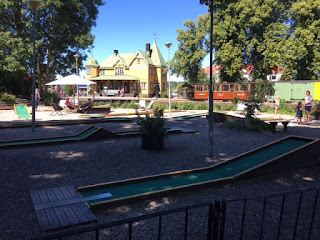 Minigolf in Mariefred on Lake Mälaren, near Stockholm, Sweden by John Snelgrove July 2016