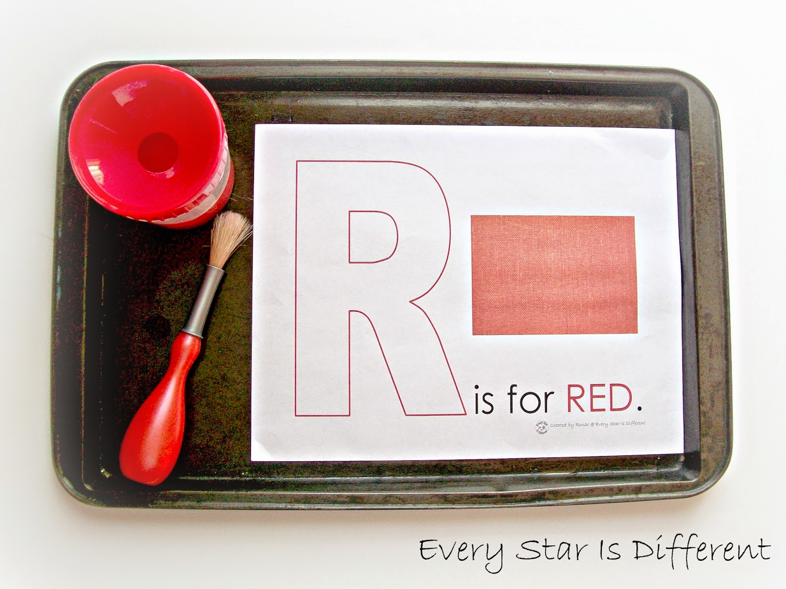 R is for Red Painting Activity (Free Printable)