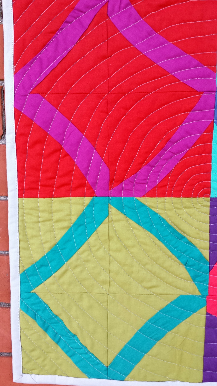 Quilty Habit Curvy Diamonds A Gentle Improv Curve Mini Quilt