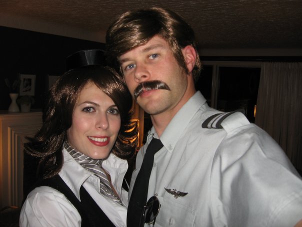 Our first Couple Costume. Airline Pilot and Flight Attendant